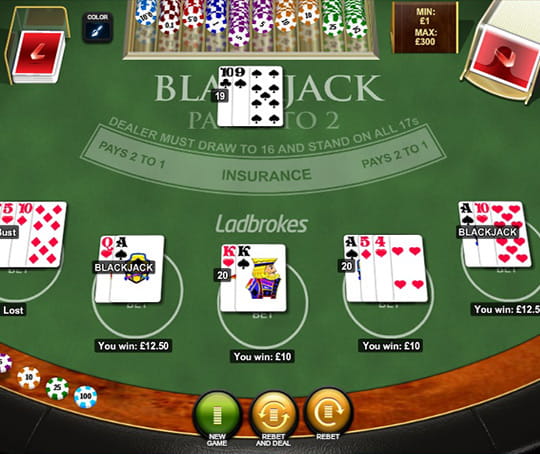 Blackjack video game